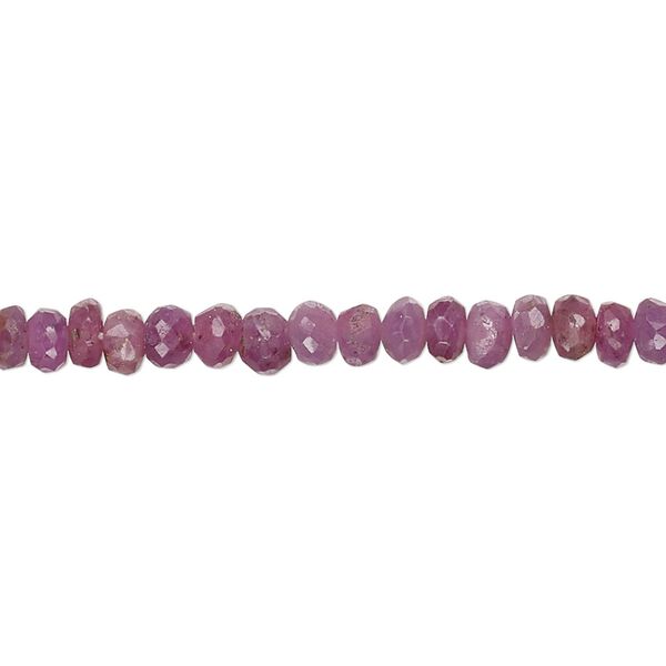 Purple sapphire 1pkg1, hand-cut faceted rondelle bead 14 inch 4x2mm-5x3mm image number 0