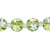 Bead, glass 1pkg8, multicolored, 12mm round with hand-painted flower. image number 0