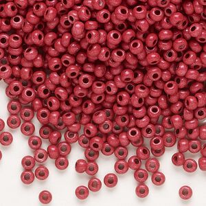 Seed bead, Preciosa Ornela Czech glass, pkg/500g, #8 rocaille, opaque terra intensive dyed brown chalkwhite, (16A18).