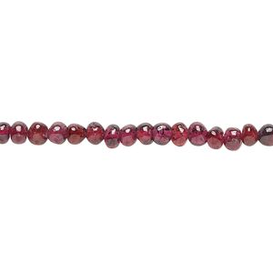 Rhodolite garnet 1pkg1, hand-cut uneven round bead 13 inch 3-4mm