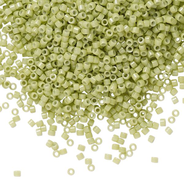 Seed bead, Delica®, glass, pkg/250g, #11 round, Duracoat® opaque outside dyed fennel (DB-2123). image number 0