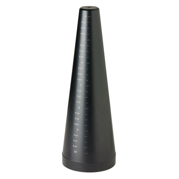 Bracelet mandrel 1pkg1 aluminum, 10x3-1/4 inch cone, coated black image number 0