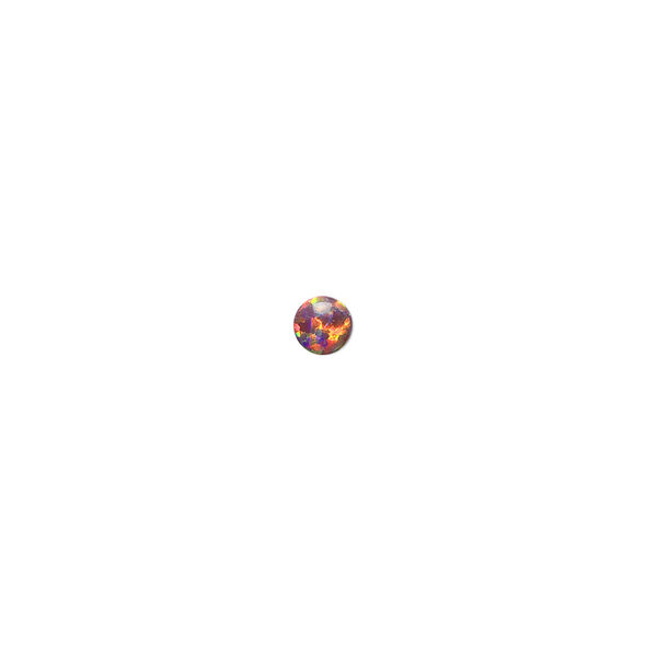 Cabochon, Mexican "opal" (silica and epoxy) (man-made), 4mm calibrated round. Sold per pkg of 4. image number 0