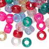 Pony bead mix, acrylic, multicolored with glitter, 9x6mm. Sold per pkg of 500. image number 0