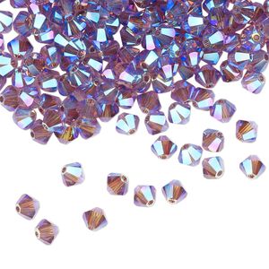 Bead 1440pk iris AB 2X, Swarovski® 4mm XILION bicone 5328