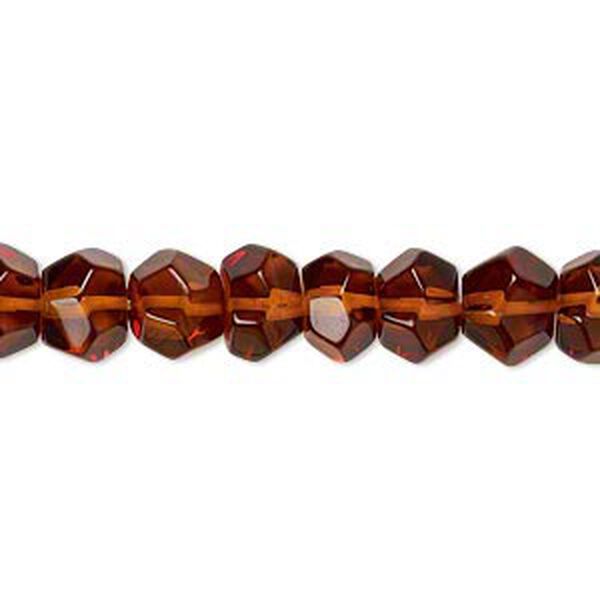Bead, Baltic amber (heated), 7x7mm-9x9mm irregular diamond, B grade, Mohs hardness 2 to 2-1/2. Sold per 15" to 16" strand. image number 0