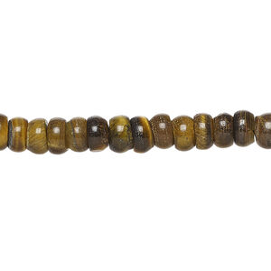 Tigereye / tiger iron 1pkg1, heishi bead natural, 15 inch 6x3mm-6x4mm