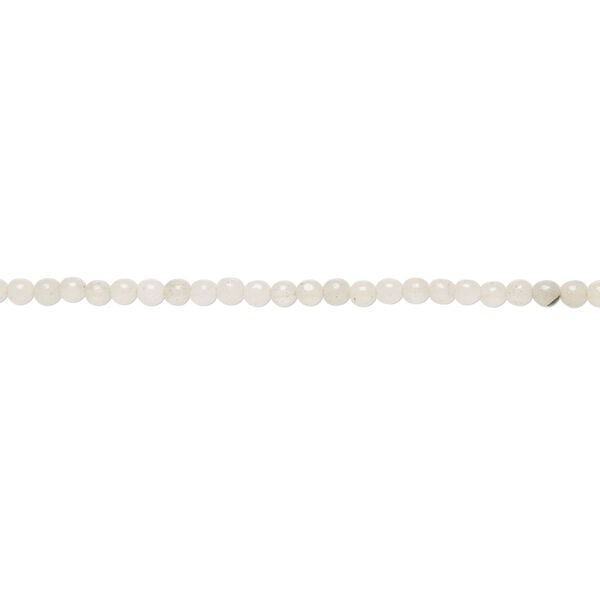 Snow quartz 1pkg1, round bead natural, 15 inch 4-5mm image number 1