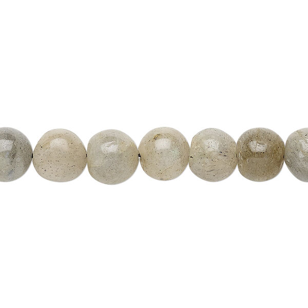 Bead, labradorite (natural), 6-8mm hand-cut round, C- grade, Mohs hardness 6 to 6-1/2. Sold per 13-inch strand. image number 0