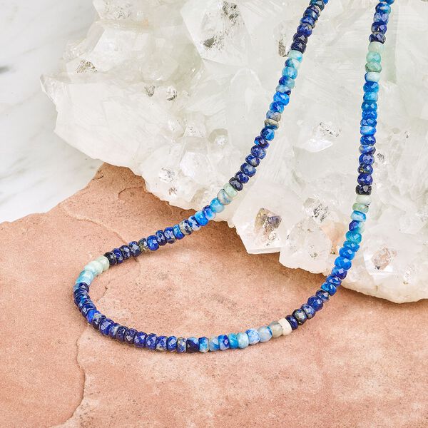 Bead 1pkg1 afghanite, 5x3mm-6x4mm hand-cut faceted rondelle B grade, 15.5-16 inch natural shaded image number 0