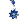 Lapis lazuli / rainbow moonstone 1pkg1, top-drilled hand-cut 1sided carved flower bead natural, 16mm image number 0