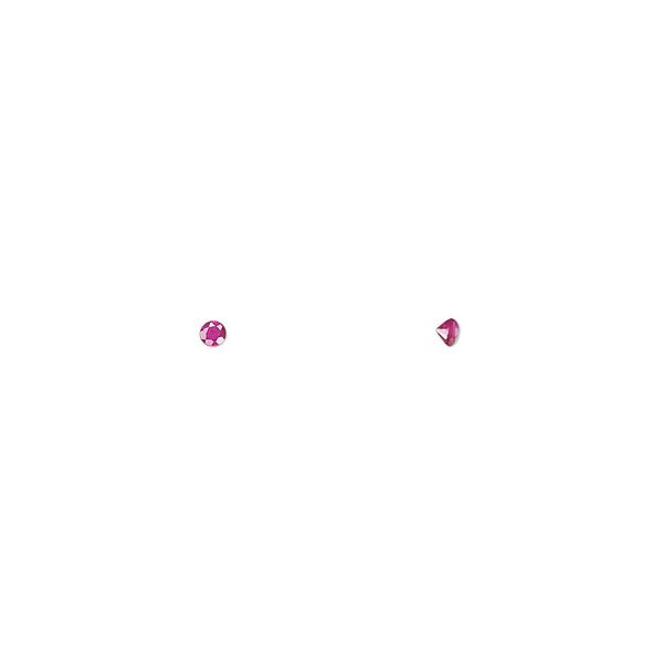 Ruby 1pkg2, hand-cut faceted round gem 1.75mm image number 0