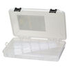 Organizer, Plano®, plastic, clear, 14 x 9 x 2-inch box, 4-24 compartments. Sold individually. image number 1