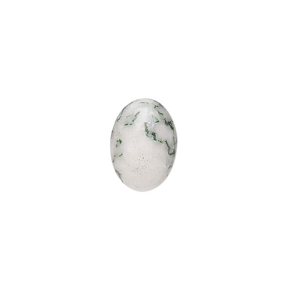 Tree agate 1pkg6, calibrated oval cab natural 14x10mm image number 0