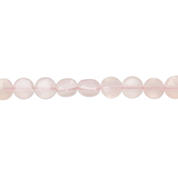 Chalcedony 1pkg1, hand-cut faceted flat round bead 8 inch 5-6mm image number 0