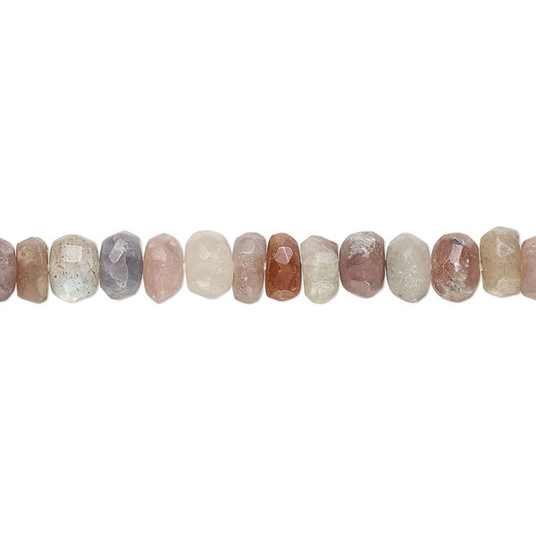 Pink tourmaline 1pkg1, hand-cut faceted rondelle bead natural 14 inch 5x3mm-6x4mm image number 0