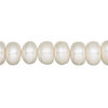 Pearl, White Lotus&trade;, cultured freshwater (bleached), white, 10-11mm button, C grade, Mohs hardness 2-1/2 to 4. Sold per 15-1/2" to 16" strand. image number 0