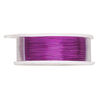 Wire, Zebra Wire&trade;, color-coated copper, magenta, round, 24 gauge. Sold per 20-yard spool. image number 1