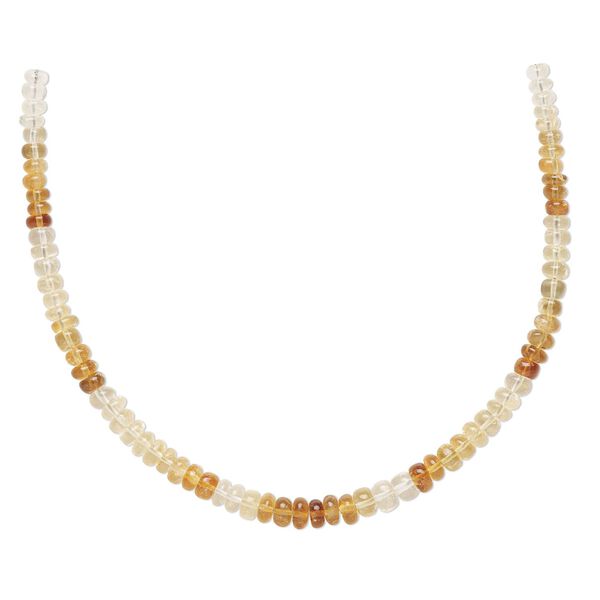 Citrine 1pkg1, hand-cut rondelle bead 8 inch graduated 4x2mm-5.5x3mm image number 0