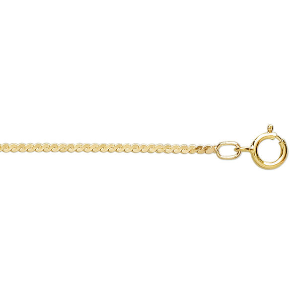 Chain, Gossamer™, 14Kt gold-filled, 1.2mm serpentine, 18 inches with springring clasp. Sold individually. image number 0