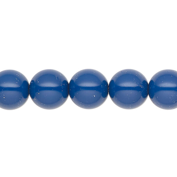Pearl 10pk navy blue, Preciosa Czech crystal 10mm round image number 0