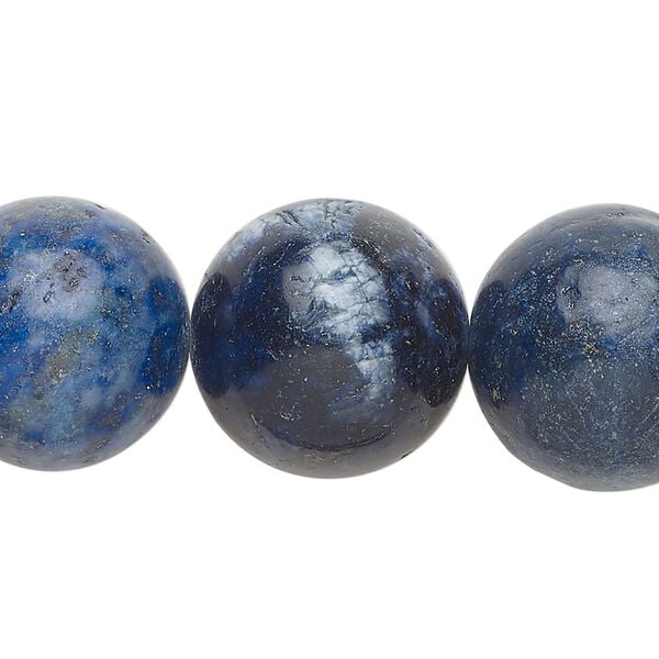 Lapis lazuli 1pkg1, round bead, 15 inch 17-18mm image number 0