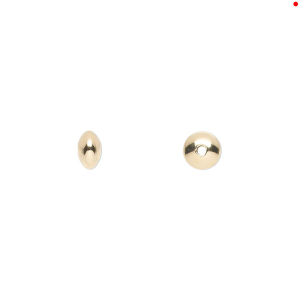 Bead, 14Kt gold-filled, 6x3mm smooth saucer. Sold per pkg of 20. image number 0