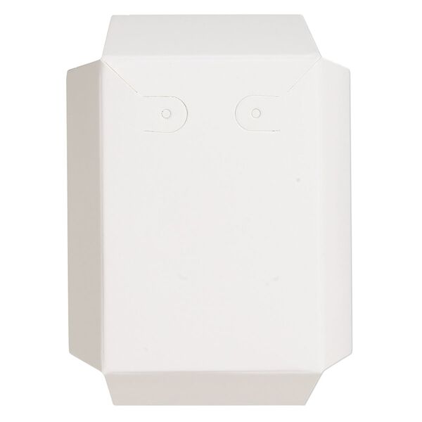 Box insert, paper, white, 3 x 2 x 3/4 inch rectangle earring and necklace card. Sold per pkg of 10. image number 0