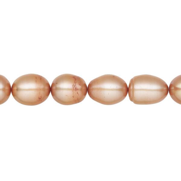Freshwater pearl 1pkg1, rice, 15.5-16 inch sienna 8-9mm cultured image number 0