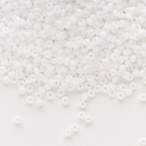 Seed bead, Preciosa Ornela, Czech glass, pkg/500g, opaque white, #10 rocaille. image number 0