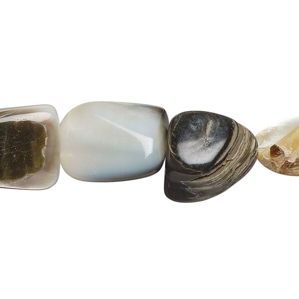Gold lip / black lip / mother-of-pearl shell 1pkg1, nugget bead 15 inch large to extra-large image number 0
