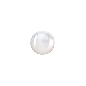 Cabochon, trochus shell (natural), 6mm calibrated round, Mohs hardness 3-1/2. Sold per pkg of 4.