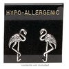Earring card, flocked plastic, black and gold, 1x1-inch square with "HYPO-ALLERGENIC." Sold per pkg of 100. image number 1