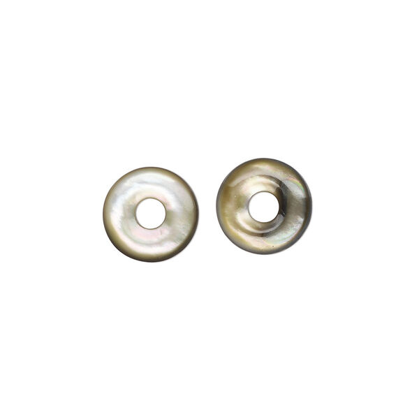 Focal 1pkg2 black lip shell, 10mm donut natural image number 0