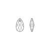 Drop 1pkg96 crystal urban grey, Swarovski&reg;, 22x13mm pendant pear 6106 image number 1
