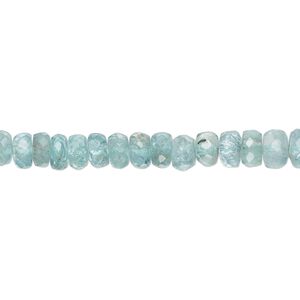 Apatite 1pkg1, hand-cut faceted rondelle bead natural 15 inch 4x2mm-6x4mm