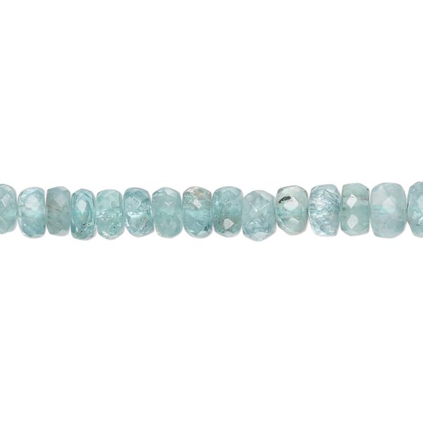 Apatite 1pkg1, hand-cut faceted rondelle bead natural 15 inch 4x2mm-6x4mm image number 0
