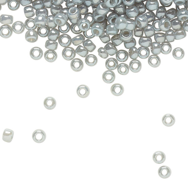 Seed bead, TOHO BEADS®, glass, pkg/7.5g, #8 round, opaque ceylon smoke (TR-08-150). image number 0