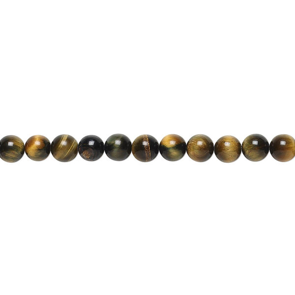 Bead, blue tigereye (natural), 4mm round, B grade, Mohs hardness 7. Sold per 15-1/2" to 16" strand. image number 0