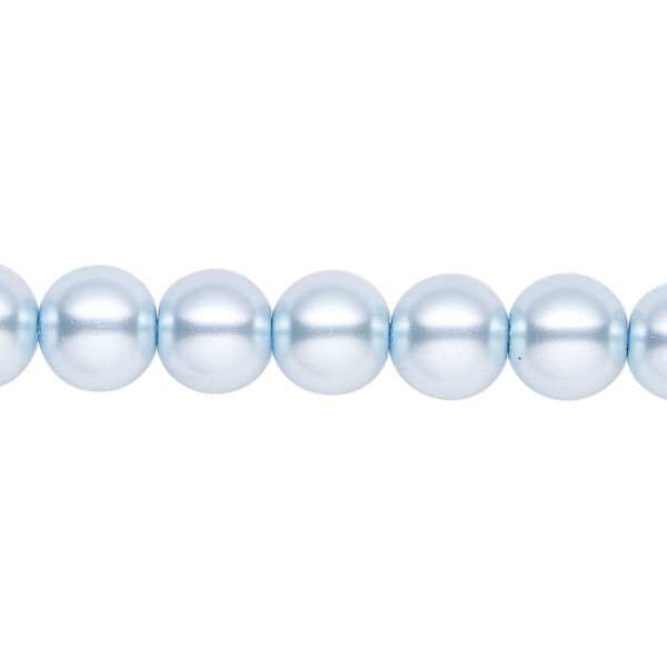 Pearl 2pk light blue, Celestial Crystal® 8mm round 15.5-16 inch image number 0