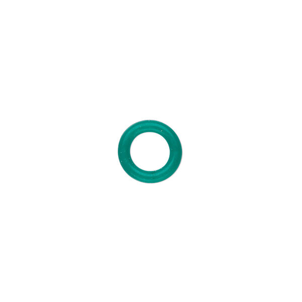 Component, Oh! Ring™, silicone, light green, 10mm round with 6mm hole. Sold per pkg of 300. image number 0