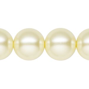 Pearl 1pk ivory, Celestial Crystal® 16mm round 15.5-16 inch