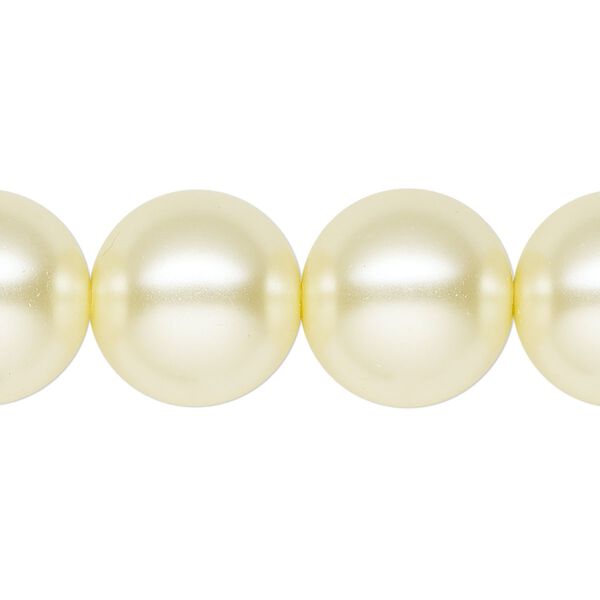 Pearl 1pk ivory, Celestial Crystal® 16mm round 15.5-16 inch image number 0