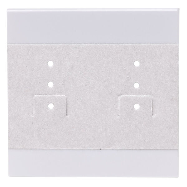 Earring card, flocked plastic, grey, 2x2-inch square. Sold per pkg of 100. image number 0