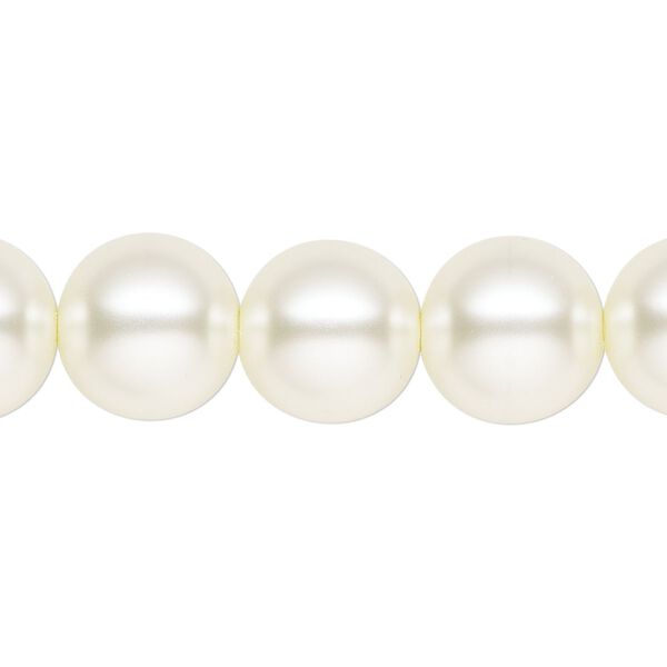 Pearl 1pk cream, Celestial Crystal® 12mm round 15.5-16 inch image number 0
