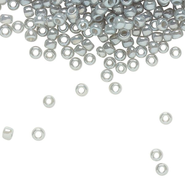Seed bead, TOHO BEADS®, glass, pkg/7.5g, #8 round, opaque ceylon smoke (TR-08-150). image number 0