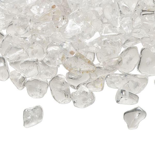 Quartz crystal 1pkg1, tumbled chip bead natural small to medium image number 0