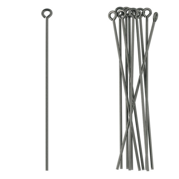 Eye pin, niobium, 1-3/4 inches, 21 gauge. Sold per pkg of 10. image number 0