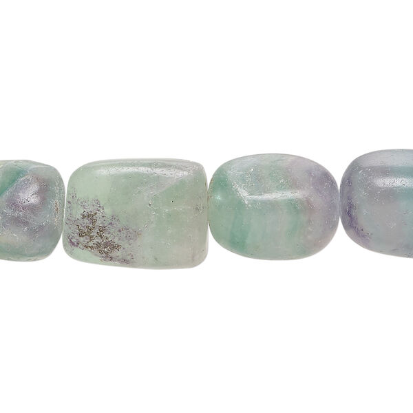 Rainbow fluorite /green fluorite / purple fluorite 1pkg1, nugget bead natural, 15 inch small to medium matte image number 0