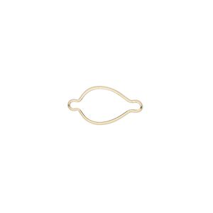 Link, Wrap-Tite®, 14Kt gold, 10x7mm pear setting. Sold individually.